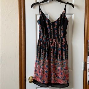 Sage floral spaghetti strap dress